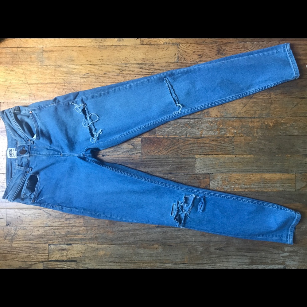 ASOS mid rise distressed jean